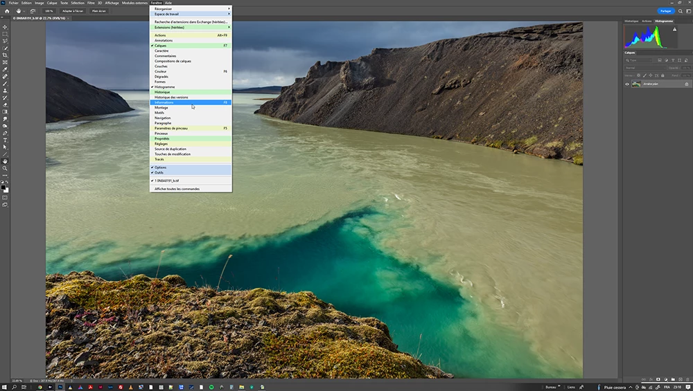 Photoshop window displayed on a screen